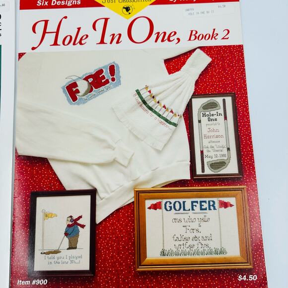 Golfer Golfing Dad Themed Cross stitch Pattern Book Lot Humor Father's day - Picture 3 of 11